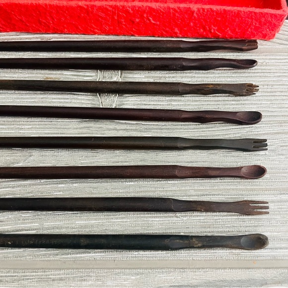 Chop stick gift set w/ chop stick rests & wooden sticks with fork & spoon ends - Picture 6 of 7